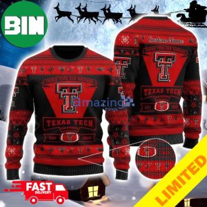 Texas Tech Red Raiders Team NCAA Custom Name Ugly Christmas Sweater For Men And Women 2023 Holiday Gift