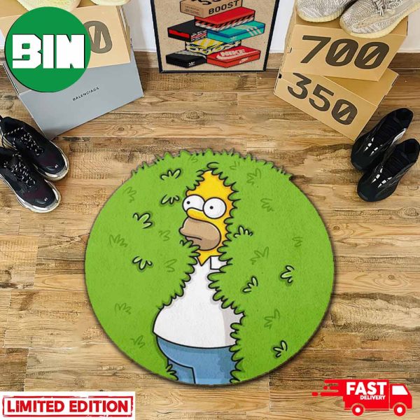 The Simpsons Homer Simpson Backs Into Bushes Custom Rug Home Decor For Living Room