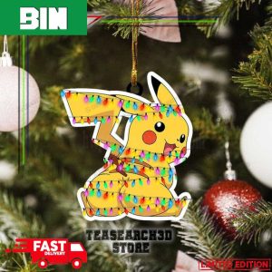 Thicc Pikachu Pokemon Led Christmas 2023 Tree Decorations Holiday Ornament