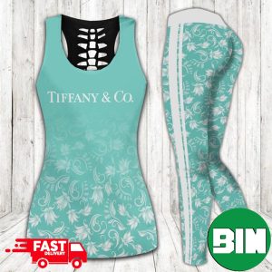 Tiffany And Co Combo Tank Top And Leggings Luxury Brand Clothing For Women 2023 Outfit Gym