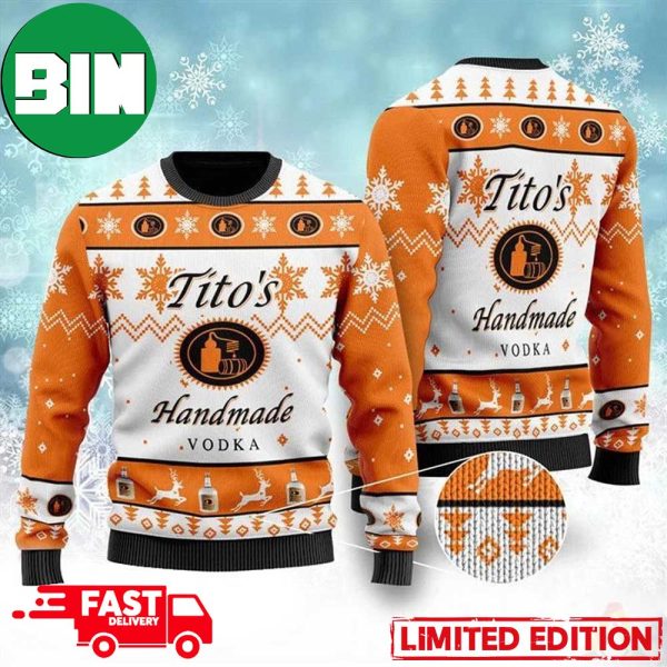 Tito’s Handmade Vodka Ver 2 Ugly Christmas Sweater