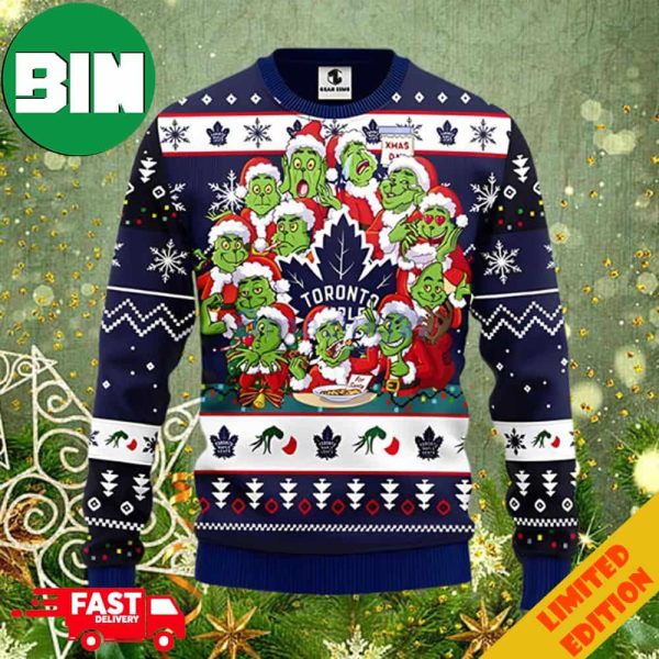 Toronto Maple Leafs 12 Grinch Xmas 2023 Holiday Gift For Men And Women Ugly Christmas Sweater