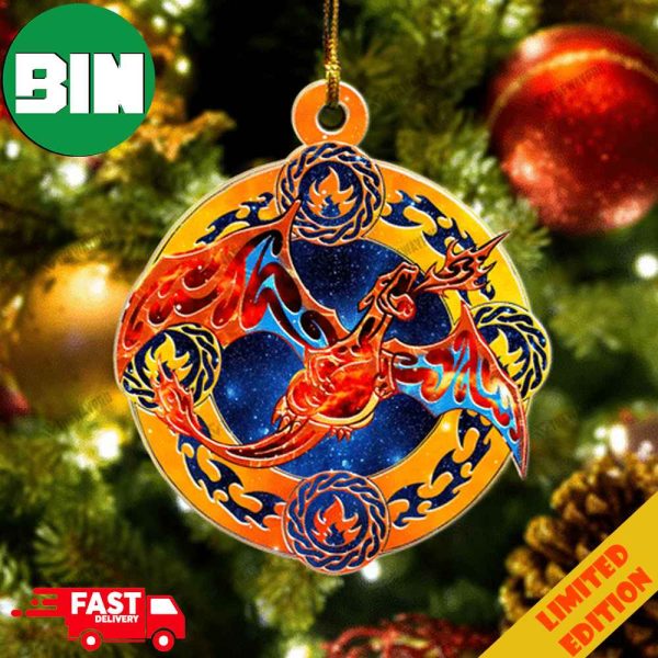 Tribal Charizard Pokemon Christmas 2023 Holiday Gift Ornament