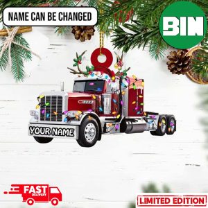 Trucker Truck Christmas Transport Tree Decorations 2023  Ornament