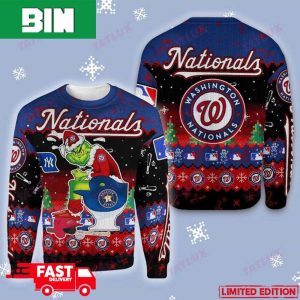 Washington Nationals MLB Grinch Toilet Xmas Gift For Fans 3D Ugly Christmas Sweater