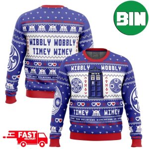 Wibbly Wobbly Doctor Who Holiday Gift 2023 Ugly Christmas Sweater
