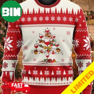 Wine Christmas Tree Xmas Funny 2023 Holiday Custom And Personalized Idea Christmas Ugly Sweater