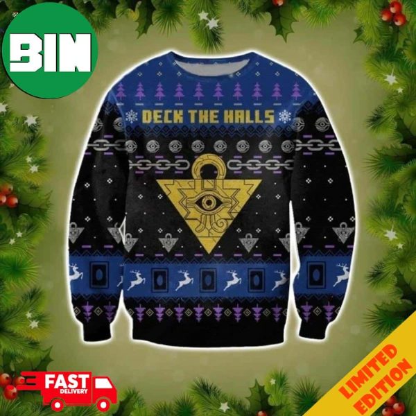 Yu-Gi-Oh Deck The Halls Ugly Christmas Sweater