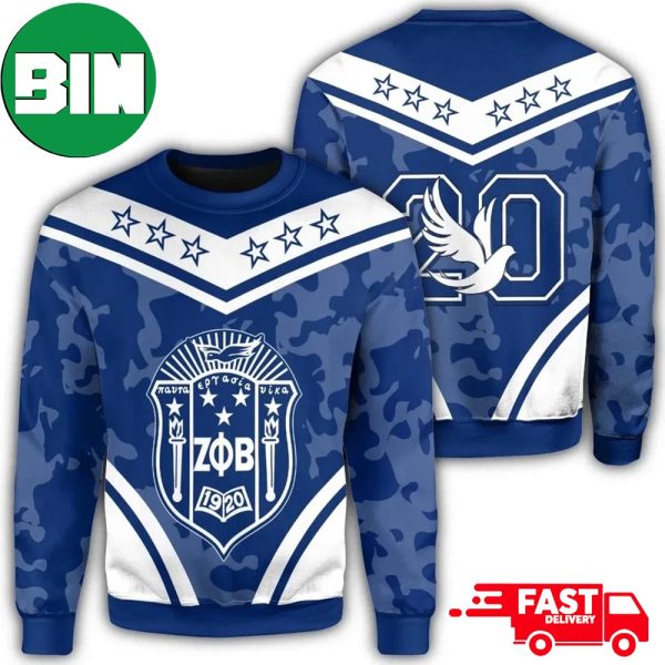 Zeta Phi Beta Camouflage For Family Christmas Gift 2023 Xmas Ugly Sweater