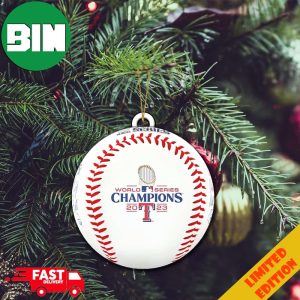 2D Texas Rangers 2023 World Series Champions Baseball For Fans Tree Decorations Ornament