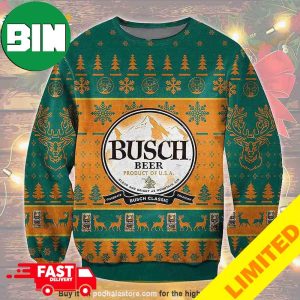 3D Busch Classic Beer Lovers USA Xmas Funny 2023 Holiday Custom And Personalized Idea Christmas Ugly Sweater