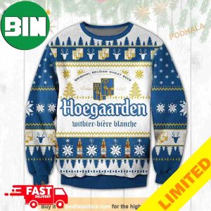 3D Hoegaarden Xmas Funny 2023 Holiday Custom And Personalized Idea Christmas Ugly Sweater