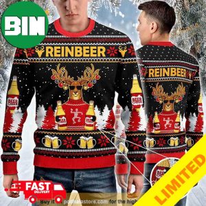 3D Reinbeer Beer Lovers Xmas Funny 2023 Holiday Custom And Personalized Idea Christmas Ugly Sweater