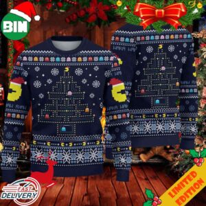 8Bits Ghost And Pacman Ugly Sweater