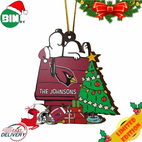 Arizona Cardinals Snoopy NFL Sport Ornament Custom Name