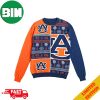 Clemson Tigers NCAA Mens Busy Block Snowfall Ugly Sweater