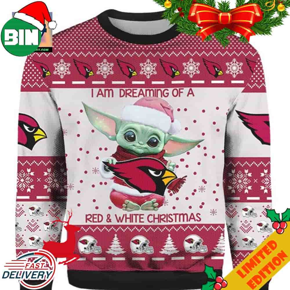 St. Louis Cardinals Baby Yoda Star Wars Ugly Christmas 3D Hoodie