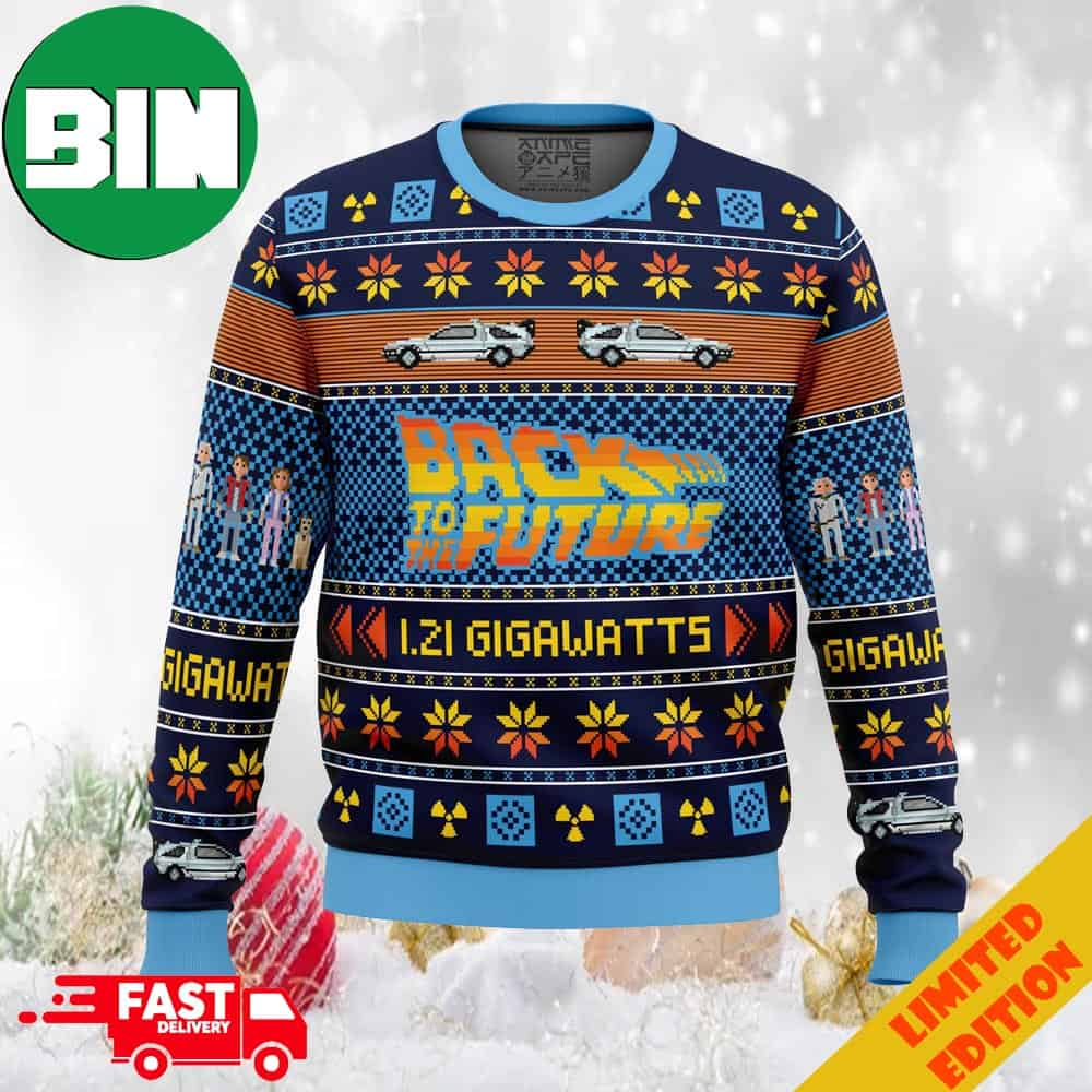 Back To The Future Ugly Christmas Sweater Anime Ape 2023 Holiday For Men  And Women - Binteez