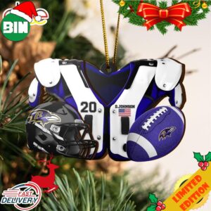 Baltimore Ravens NFL Sport Ornament Custom Your Name And Number 2023 Christmas Tree Decorations