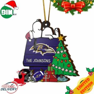 Baltimore Ravens Snoopy NFL Sport Ornament Custom Name