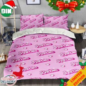 Barbie Logo Blink Blink For Daughter Home Decor Bedding Set Duvet Cover Pillow Case
