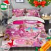 Barbie Heart Black And Pink Background Home Decor Bedding Set Duvet Cover Pillow Case