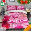 Barbie Heart Black And Pink Background Home Decor Bedding Set Duvet Cover Pillow Case