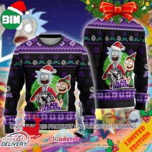 Black Sabbath Band Rick and Morty Ugly Christmas Sweater