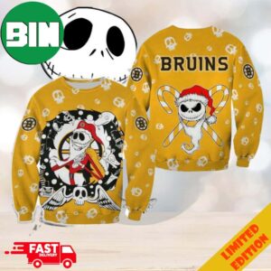 Boston Bruins Christmas Jack Skellington Nightmare Before Christmas Ugly Sweater Holiday 2023 For Men And Women