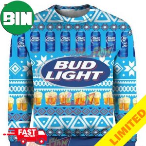 Bud Light Beer Xmas Funny 2023 Holiday Custom And Personalized Idea Christmas Ugly Sweater For Men And Women
