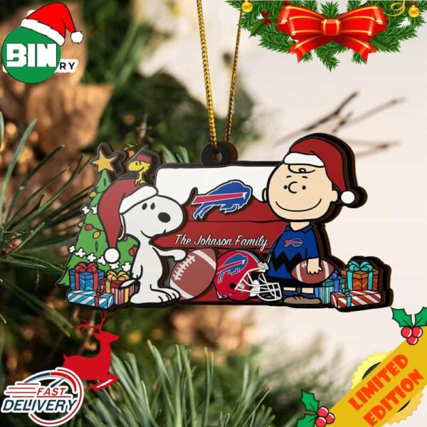 Buffalo Bills Snoopy NFL Sport Ornament Custom Your Family Name