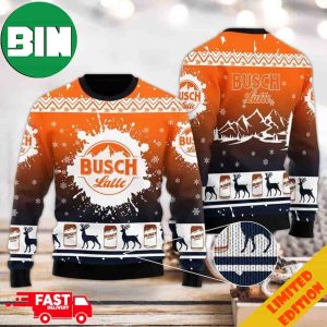 Busch Latte Orange Ver 4 Ugly Christmas Sweater For Men And Women