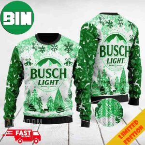 Busch Light Green Ugly Christmas Sweater For Men And Women