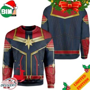 Captain America Costume Marvel Ugly Christmas Sweater For Men And Women