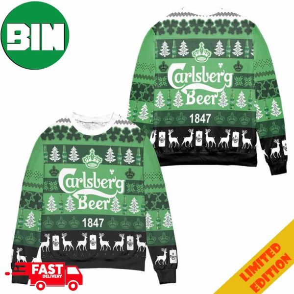 Carlsberg Beer 1847 Ugly Christmas Sweater For Men And Women