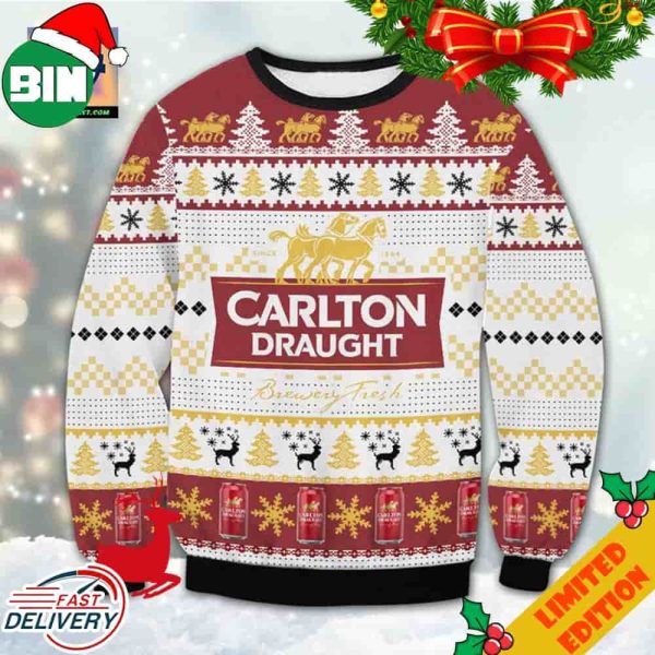 Carlton Draught Beer Ugly Christmas Sweater For Men And Women