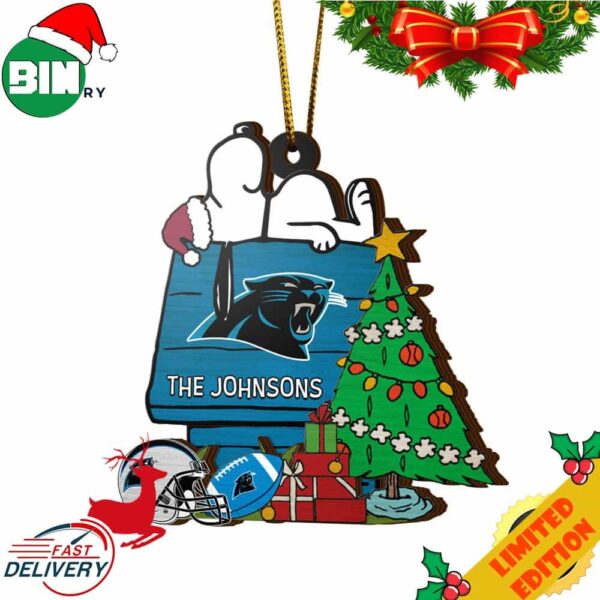 Carolina Panthers Snoopy NFL Sport Ornament Custom Name