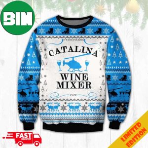 Catalina Wine Mixer Reindeer Snowflake Pattern Ugly Christmas Sweater For Men And Women