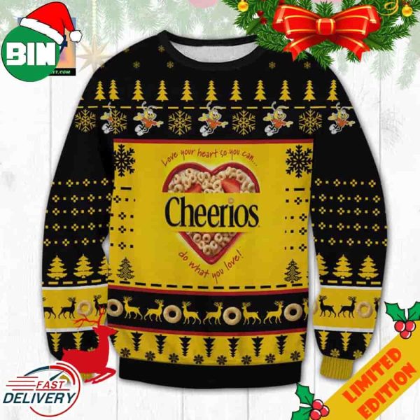 Cheerios Brand Ugly Christmas Sweater For Men And Women