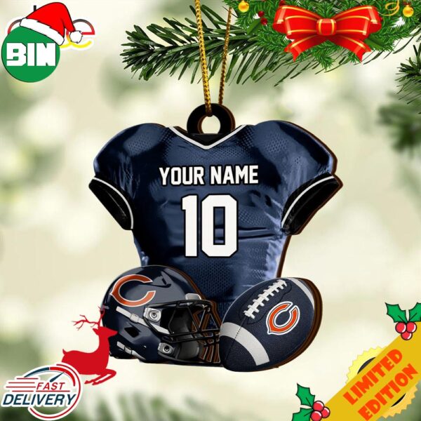 Chicago Bears NFL Sport Ornament Custom Name And Number 2023 Christmas Tree Decorations