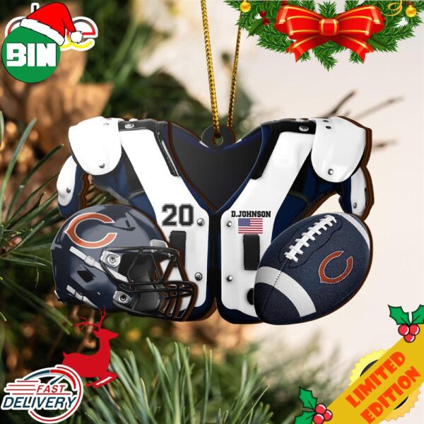 Chicago Bears NFL Sport Ornament Custom Your Name And Number 2023 Christmas Tree Decorations