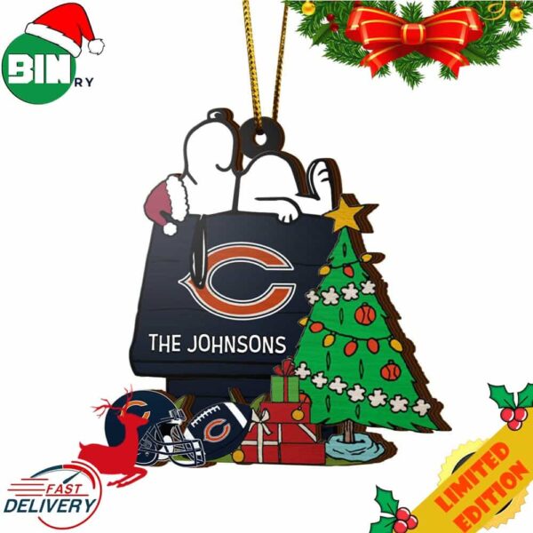 Chicago Bears Snoopy NFL Sport Ornament Custom Name