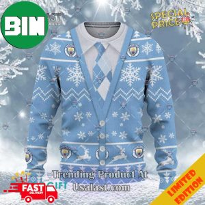 Christmas 2023 Manchester City FC Cardigan Ugly Sweater For Men And Women