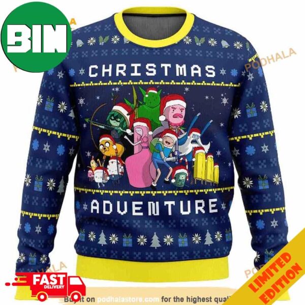 Christmas Adventure Time Gift 2023 Holiday Funny Ugly Sweater