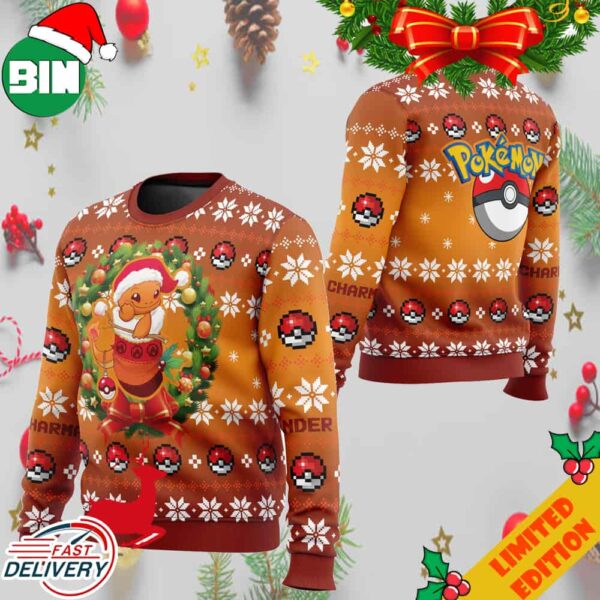 Christmas Charmander Pokemon Ugly Christmas Sweater