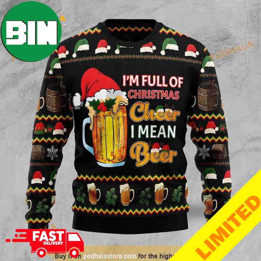 Christmas Cheer Beer 3D Xmas Funny 2023 Holiday Custom And Personalized Idea Christmas Ugly Sweater