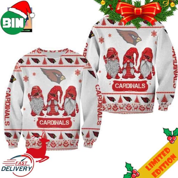 Christmas Gnomes Arizona Cardinals Ugly Sweater For Men And Women