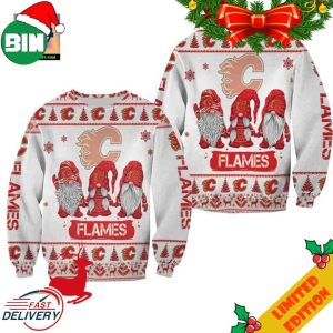 Christmas Gnomes Calgary Flames Ugly Sweater For Men And Women