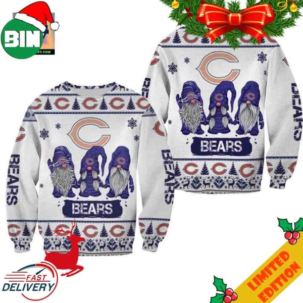 Christmas Gnomes Chicago Bears Ugly Sweater For Men And Women