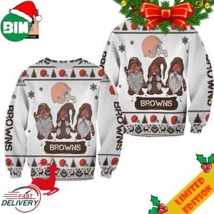 Christmas Gnomes Cleveland Browns Ugly Sweater For Men And Women